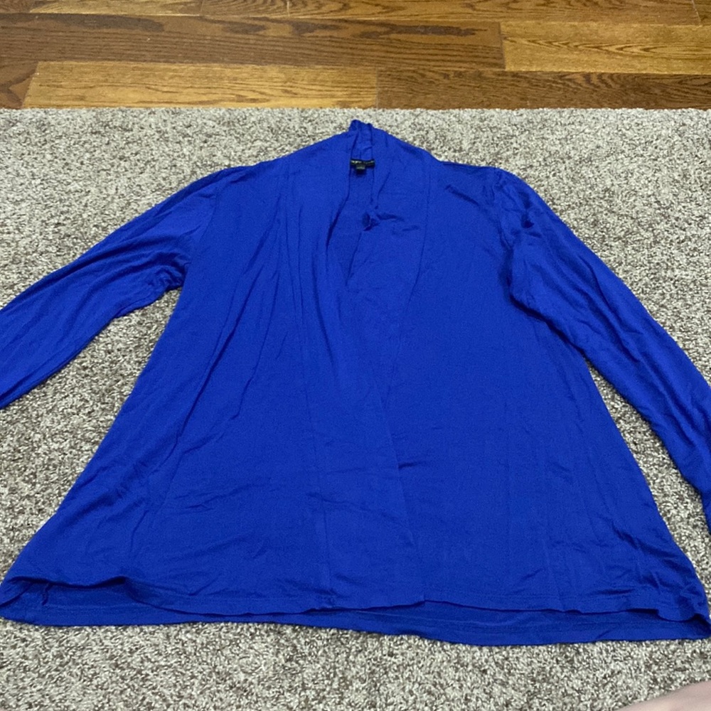 Always Indigo size medium blue open cardigan